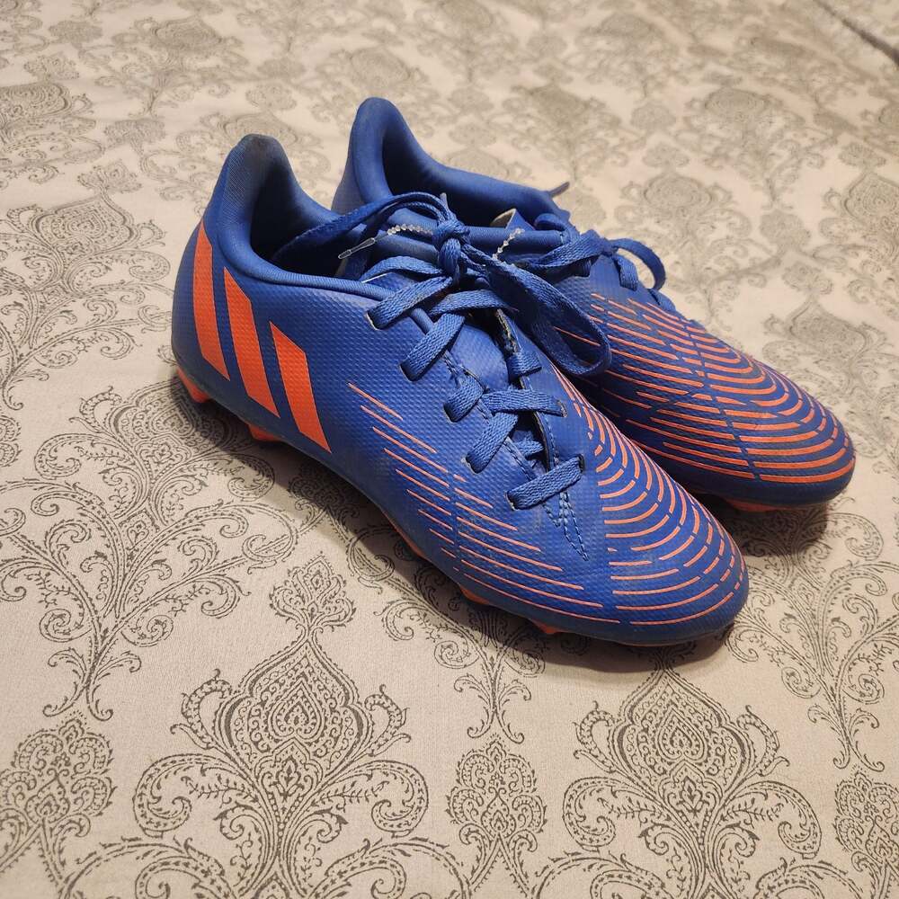 Adidas Kids Predator Ground Soccer Cleats Blue Red Size 1
